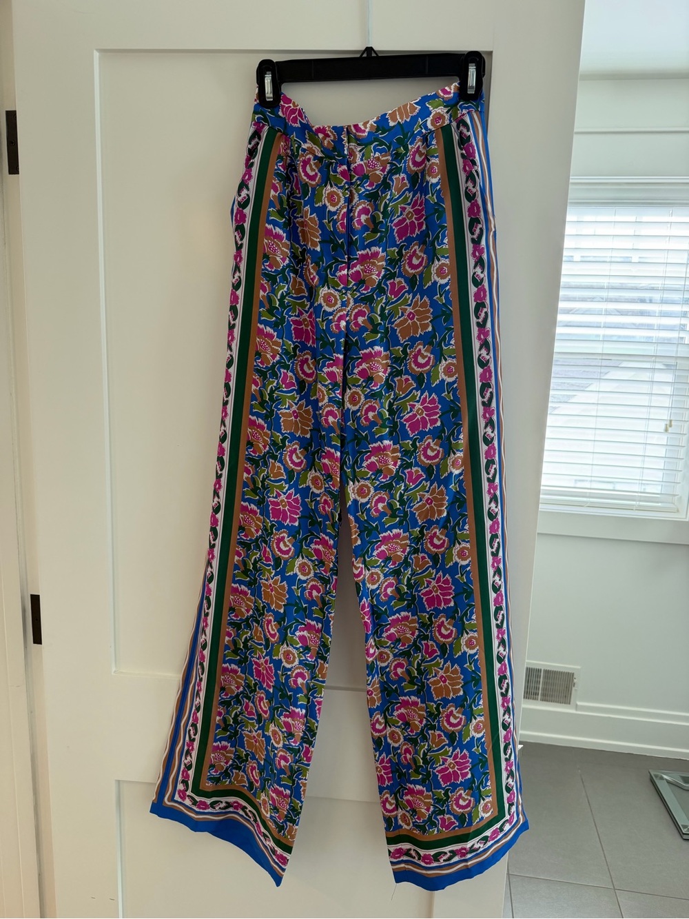 Veronica Beard Floral Silk Pants